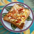 クレイプメートル's cooksnap of when they made 栄養満点☆黒ごまスクランブルトースト.