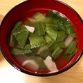 かとりーな♪'s cooksnap of when they made 塩昆布の風味♪青梗菜とベーコンのスープ.