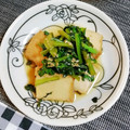 わにまみ's cooksnap of when they made 厚揚げとカブの葉のじゅわっと煮.