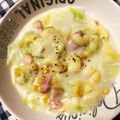 ばやし's cooksnap of when they made わける派　白菜とコーンのマカロニシチュー.