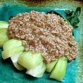 踊ってばかり's cooksnap of when they made チンゲン菜の和風そぼろあんかけ.