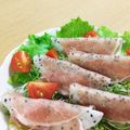 イグアノ丼's cooksnap of when they made ドラゴンフルーツの生ハム巻き.