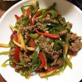 ＊miyumama＊'s cooksnap of when they made 夏野菜と牛こまのチンジャオロースー風炒め.