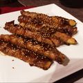 rajahn's cooksnap of when they made ズッキーニの豚バラ巻き☆バルサ胡麻風味.
