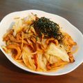 ちゃぁちゃん＊'s cooksnap of when they made 中華麺OK！簡単和風パスタ.
