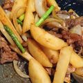 あまね's cooksnap of when they made 牛肉じゃがいもにんにくの芽の炒めもの.
