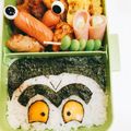 たちぽんぽん's cooksnap of when they made 海苔弁でキャラ弁！こち亀の両さん.