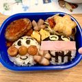 パンプキンちゃん♡'s cooksnap of when they made キャラ弁　バイキンマン　簡単　おにぎり.