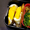 ＊キーツニャン＊'s cooksnap of when they made 二つ折りにしない お弁当目玉焼き〜☆.