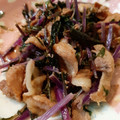ひまなりな's cooksnap of when they made 簡単★豚肉と紫水菜とキノコの中華炒め.