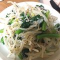 ☆あおはるママ☆'s cooksnap of when they made もやしと小松菜の梅しらすあえ.