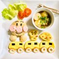 ryumi58's cooksnap of when they made キャラ弁に〜電車でお出かけアンパンマン〜.