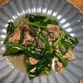 STfam's cooksnap of when they made 鯖缶とほうれん草のガーリックオイル炒め.