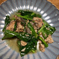 STfam's cooksnap of when they made 鯖缶とほうれん草のガーリックオイル炒め.