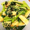 yukamajo's cooksnap of when they made ➏小松菜とお揚げさんの胡麻ネーズ和え➏.