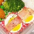 saalalan's cooksnap of when they made 卵焼きに飽きたら～ゆで卵ベーコン巻き♡.