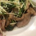 yurietti's cooksnap of when they made 簡単☆豚こまと水菜のガーリックレモン炒め.