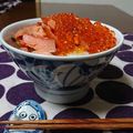 ダイナマイト漆黒's cooksnap of when they made 鮭とイクラの親子丼.
