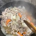 クックP4SKWB☆'s cooksnap of when they made 蜂蜜でこってり甘い☆大根と豚肉の煮物.