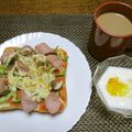 ジョングレ's cooksnap of when they made 子供もビックリ!駑迫力ピザトースト(笑).