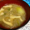 みんつ07's cooksnap of when they made チンゲン菜と玉ねぎと油揚げの味噌汁.