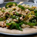 越後のさくらもち's cooksnap of when they made ピーマンと挽肉のオイスターソース炒め.