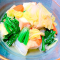 ☆３匹の子ぶた☆'s cooksnap of when they made 白菜と厚揚げとほうれん草の生姜煮.