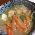 ちゃぎー's cooksnap of when they made 厚揚げともやしと人参のお味噌汁♫.