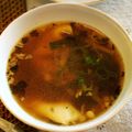 シシュポス's cooksnap of when they made 海苔たっぷり餃子スープ.