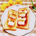 ももちゃんのれしぴ's cooksnap of when they made ほのぼの...♡oトースト♡.