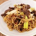 ちゃんさやお's cooksnap of when they made 牛肉と長ねぎのオイスターソース焼きそば。.