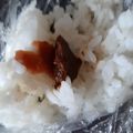 カクヨ's cooksnap of when they made 梅味噌おむすび.