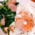 928るびすけ☆☆'s cooksnap of when they made シンプル♪ほうれん草とウインナーのソテー.