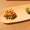 yesmama's cooksnap of when they made 春菊とカニカマの白和え☆.
