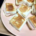 takamori's cooksnap of when they made はんぺんのチーズ＆ハムはさみ焼き.