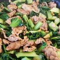 10りい's cooksnap of when they made ターサイと豚肉のにんにくしょうゆ炒め.
