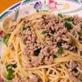 hanieni's cooksnap of when they made ピーマンと挽肉の塩バターパスタ.