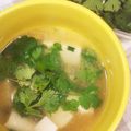 4児男子母さんの台所's cooksnap of when they made パクチー苦手な人も☆豆腐の優しいスープஐ.
