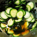 クックP6FA7E☆'s cooksnap of when they made 胡瓜とワカメの酢の物 (三杯酢の作り方).