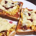 LINDA★8's cooksnap of when they made ✿エッグとコーンのケチャップトースト✿.