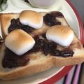 choco831's cooksnap of when they made ♡あんことマシュマロのトースト♡.