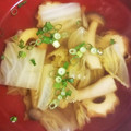 ムーミン☆ママ's cooksnap of when they made 白菜とかまぼこのお吸い物.