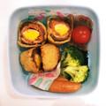 ❁Abake❁'s cooksnap of when they made ゆで卵とカラフル　野菜の肉巻き揚げ.