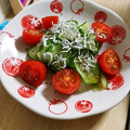 hitomi♪＊'s cooksnap of when they made しらすとキュウリとトマトの香り和え.