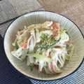 アンドーナツ☆'s cooksnap of when they made 大根と胡瓜とカニカマの胡麻マヨ和え.