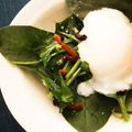 ☆mamingo☆'s cooksnap of when they made 速攻完成☆ほうれん草と温玉のサラダ。.