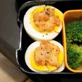 ＊キーツニャン＊'s cooksnap of when they made ゆで卵の鮭マヨグリル♪お弁当にも.