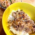 0168_cook's cooksnap of when they made 簡単温たま豚丼♪牛丼 幼児にも.