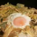 さゆとまみ's cooksnap of when they made ♪白菜と油揚げの巣ごもり卵♪.