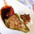 ちょこまなな＊°'s cooksnap of when they made チーズとろける♪ピーマンの肉詰め.